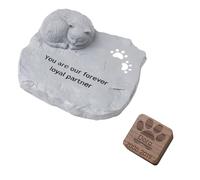 LumaTide Memorial Sculpture Set with Wooden Keepsake Box - Cat Ashes Urn and Remembrance Display for Pet Loss