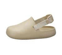 LumaTide Mens Covered Toe Chunky Sole Beach Work Sandals Black/Khaki US 7-12 (EU 40-45), dark khaki, 8.5/9 UK