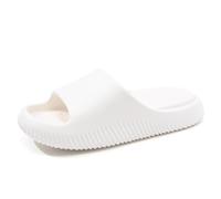 LumaTide Mens Non Slip Sandals Thick Cushioned Sole Soft Non Slip Home Beach Bedroom Sandals, white, 8.5/9 UK