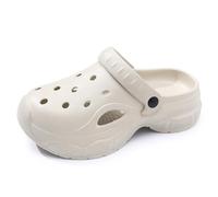 LumaTide Multi-Fit Men's Slide Sandals - Thick Sole & Adjustable Strap, Beach to Backyard US 5-12, Khaki, 6.5-7.5