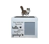 LumaTide Pet Urn for Cats with Message Board and Siamese Cat Figurine - Cat Ashes Keepsake Memorial Urn for Dogs and Small Pets with Lock