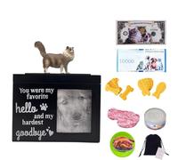 LumaTide Pet Urn for Cats with Message Board and Siamese Cat Figurine - Cat Ashes Keepsake Memorial Urn for Dogs and Small Pets