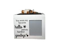 LumaTide Pet Urn for Cats with Message Board and Sleeping Cat Figurine - Cat Ashes Keepsake Memorial Urn for Dogs and Small Pets