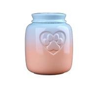 LumaTide Pet Urns for Dogs & Cats - Love Paw Print Ceramic Urn for Ashes, Small Pet Memorial Keepsake