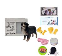 LumaTide Pet Urns for Dogs - Wooden Dog Urns for Ashes with Bernese Mountain Dog Figurine, Lockable Pet Urn Keepsake Box, Cat Urns for Ashes Memorial