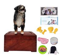 LumaTide Pet Urns for Dogs - Wooden Dog Urns for Ashes with Bernese Mountain Dog Figurine, Small Pet Urn, Dog Ashes Keepsake Memorial Box for Tribute