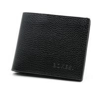 LumaTide Signature Wallet for Men Slim Bifold RFID Protected Microfiber Leather Card Holder with Metal Zipper Executive Gift, Black, Retro