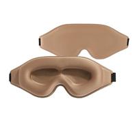 LumaTide Ultra Soft Sleep Eye Mask, 3D Contoured Memory Foam with Nasal Relief, Adjustable Headband 50-68cm Blackout Design (1)