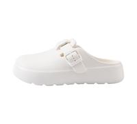 LumaTide Womens Sandals Solid Tones Beach Shower Bedroom Essentials, white, 37/38.5 EU