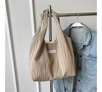 Lumavox Tote Bags for Women Casual Shoulder Bag Comfortable Durable Handbags for Women for Work School Travel Gym Shopping, Khaki