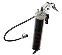 Lumax LX-1152 Black Heavy Duty Deluxe Pistol Grease Gun with 18" Flex Hose, Handy 3-Way Loading - Fill with Standard Cartridge, Suction or Bulk Fill. Convenient One-Hand Operation for Easy Greasing.