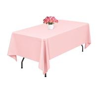 Lumaycens 1 Pack Pink Polyester Tablecloths,60 x 102 Inch for 6ft Rectangle Table Cloth Washable and Reusable Stain and Wrinkle Resistant for Wedding Party Banquet Camping Restaurant Decoration