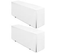 Lumaycens Pack of 2 premium beer table covers, white beer table covers for beer tent sets, 220 x 70 cm (white)