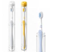 Lumayina Set of 2 Toothbrush Case Transparent Vented Removable Washable