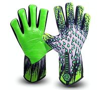 LUMAZU Football Gloves Goalkeeper Gloves Adult Goalie Gloves, for Boys Senior adult Soccer goalkeeper kit, Goalie Gloves Super Grip & Protection Size 8/9/10/11 (Green, 10/11 SIZE)