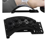 Lumbar Back Stretcher Cracker Board 4-Level Adjustable Postures Corrector, Back Traction Massager Board with 3D Massage Points for Home, Office, Gym, Muscle Relaxation, Relief, Spine Alignment