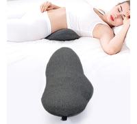 Lumbar Back Support Pillow Memory Foam Pregnancy Sleeping Waist Pillow Wedge Cushion Lower Back Support Sleeping Pillow Waist Pain Relief Lumbar Cushions Sciatica Pain Relief Cushion (Deep Grey)