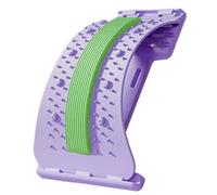 Lumbar Stretcher, Spine Corrector, Back PainRelief, Adjustable 3-Level Traction Board for Stretching & Relaxation, Home Exercise Fitness Yoga, Body Recovery Tool for Men Women, Purple