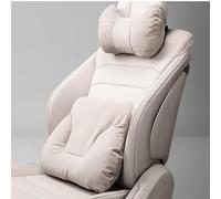 Lumbar Support and Car Neck Pillow Set for Nissan X-Trial 2007-2014, Car Seat Memory Foam Headrest and Waist Cushion with Breathable Mesh,Beige
