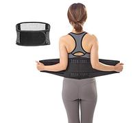 Lumbar Support Belt, Lumbar Brace Adjustable Tourmaline Self Heating Magnetic Therapy Back Waist Support Belt Brace Massage Band Health Bone Care Men Women(M)