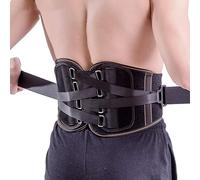 Lumbar Support Belt With Pulley System, Lower Back Brace Women Men For Lower Back Pain Relief, Adjustable Waist Support Straps For Sciatica, Spinal Stenosis, Scoliosis Or Herniated Disc ( Color : Blac