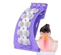 Lumbar Support Board, Lower Back Stretcher, 4-Level Adjustable Lumbar Back Stretchers, Non-Slip Spine Stretcher with 3D Massage Dots, for Home Gym Orthopedic Spine Alignment Tissue Nerve