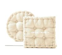 Lumbar Support Cushion for Garden Bench, Thick Outdoor Floor Mat, Square Car Seat Pad, Tufted Chair Cushion, Indoor/Outdoor Regular Round Pillow (Beige, 50x195 cm)