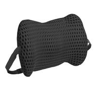 Lumbar Support Cushion, Lumbar Pillow for Lower Back Pain Relief with Adjustable Straps Washable Memory Foam Cushion for Office Gaming Chair Recliner and Sleeping (Black)