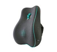 Lumbar Support Pillow Cover Ergonomic Design Orthopedic Backrest for Back Pain Relief Memory Foam Back Support for Office Chair Computer Chair Car Seat Recliner and Couch (Dark Gray)