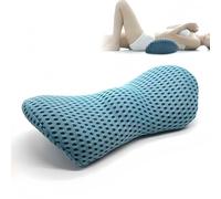 Lumbar support pillow for back pain relief in bed, ergonomic back pillow for bed and various chairs(Blue)