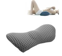 Lumbar support pillow for back pain relief in bed, ergonomic back pillow for bed and various chairs(Grey)
