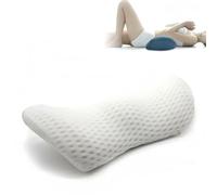 Lumbar support pillow for back pain relief in bed, ergonomic back pillow for bed and various chairs(White)