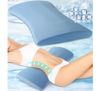 Lumbar Support Pillow for Bed Relief Back Pain: Lower Back Pillow for Sleeping - Cooling Memory Foam Waist pillow - back Wedge pillow for Side, Back&Stomach Sleepers - Car Seat Cushions for Car, Sofa