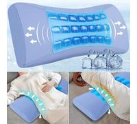 Lumbar Support Pillow for Bed Relief Lower Back Pain with Cooling Gel: Lower Back Pillow for Sleeping-Memory Foam Car Seat Cushions for Side, Back&Stomach Sleepers-Back Support Pillow for Chair,Car