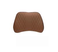 Lumbar Support Pillow PU Car Headrest Lumbar Support Pillow Auto Seat Head Neck Waist Back Protect Cushion For BMW For Series1 2 3 4 5 6 7 Lumbar Support Cushion(Lumbar Light Brown)