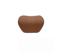 Lumbar Support Pillow PU Car Headrest Lumbar Support Pillow Auto Seat Head Neck Waist Back Protect Cushion For BMW For Series1 2 3 4 5 6 7 Lumbar Support Cushion(Headrest Light Brown)