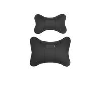 Lumbar Support Pillow Universal Car Headrest Lumbar Support Pillow For BMW For X3 G01 PU Auto Seat Head Neck Waist Back Protector Cushion Lumbar Support Cushion(Set Black)