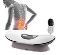 Lumbar Traction Device Triple Fusion Back Massager for Pain Relief, Spinal Decompression Back Stretcher & Lumbar Traction Device, Lower Back Massager with Deep Tissue (White)