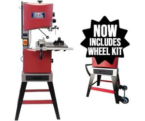 LUMBER JACK 10in 254mm Bandsaw Professional Floor Standing 375W Induction Motor Large Rip Fence Cast Iron Table Top Includes 10mm Blade