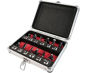 LUMBER JACK 12 Piece Router Cutter Set 1/4" Shank TCT Tungsten Carbide Tipped