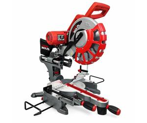 LUMBER JACK 12" Sliding Compound Mitre Saw, 305mm Double Bevel Action with 2000W Motor 240V, 45 Degree Bevel 4500RPM Includes 60T Blade