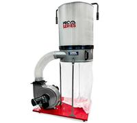 LUMBER JACK 1500W Single Bag Dust Collector 203L Extractor Filtration 1 Micron Particles Includes Castors Wheels PRO Series