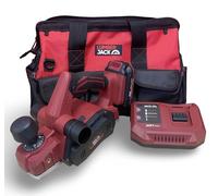 LUMBER JACK 20V Brushless Handheld Planer Kit 82 mm 16,000 RPM 1× 2Ah Li-ion Battery, Fast Charger & Carry Bag Depth Adjustment, Anti-Vibration Design, Dual TCT Blades