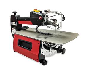 LUMBER JACK 22 Inch Variable Speed Scroll Saw with 80W Motor, Tilting Arm, LED Light, Dust Extraction, and Adjustable Air Blower, Ideal for Woodworking, Crafting & Industrial Applications