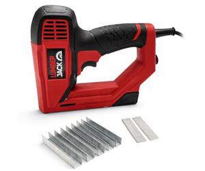 LUMBER JACK 2in1 Electric Staple Gun & Nail Gun, High/Low Power, Quick Release, Soft Grip, No Compressor, Includes Staples & Brad Nails, Ideal for DIY Projects, Ceiling Tile, Carpeting, Picture Frames