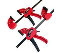 LUMBER JACK 300mm Heavy Duty Bar Clamps for Woodworking, One-Handed Operation Fast Clamp Spreader 12" 2 Pieces Included