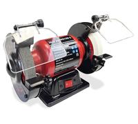 LUMBER JACK 6" Bench Grinder 150mm Coarse Stone and Whitestone Grinding 250W Motor with Tool Rests & Eye Shields