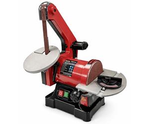 LUMBER JACK Belt & Disc Sander Bench Top 1" x 5" Adjustable Sanding Tables, 125mm Disc 25 x 760mm Belt Corded Electric 230V