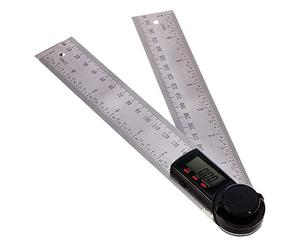 LUMBER JACK Digital Angle Gauge Finder Stainless Steel Measuring Device 0-360 Protractor Ruler LCD Display Woodworking, Construction, Hand Tools, Laser-Etched 200mm Measurements DAR200