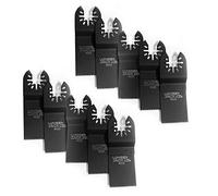 LUMBER JACK Multi Tool Blades 10 Piece Corse Cut 34mm Compatible with Bosch Makita Fein Multitool, Quick Release, Wood Metal Universal Saw Blade